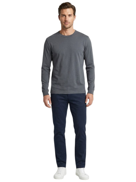 Image for Men's Plain Solid Top,Dark Grey