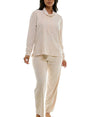 Image for Women's Textured Sleepwear Set Top & Pant,Beige