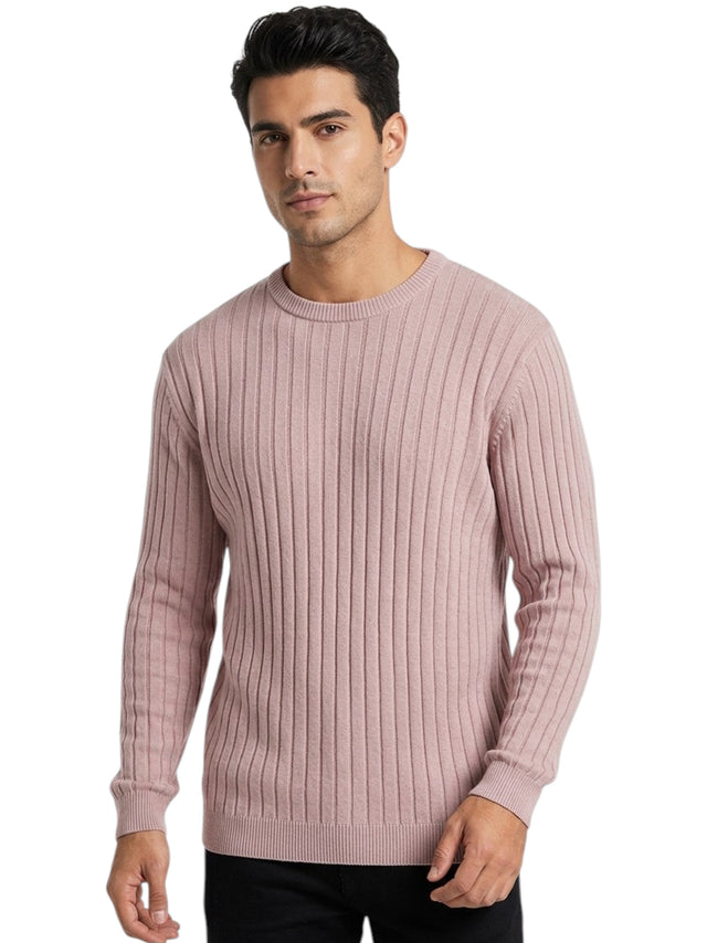 Image for Men's Ribbed Sweaters,Nude Pink