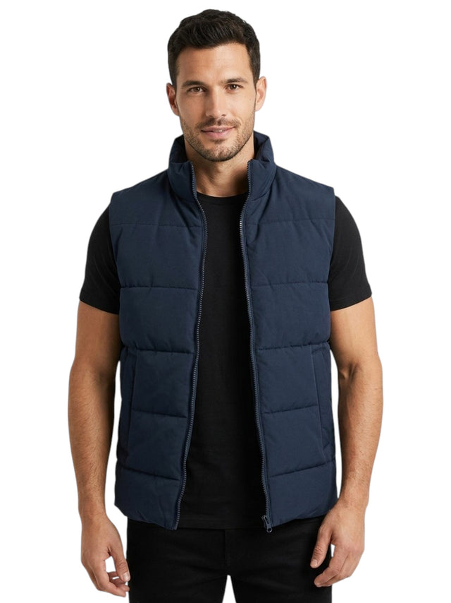 Image for Men's Quilted Vest,Navy