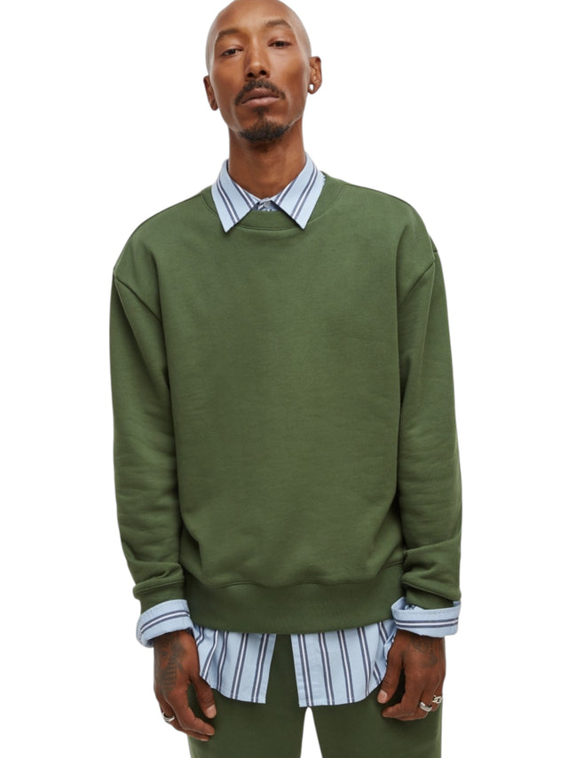 Image for Men's Plain Solid Sweaters,Olive