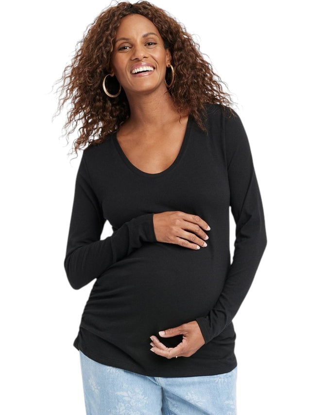 Image for Women's Plain Solid Top,Black