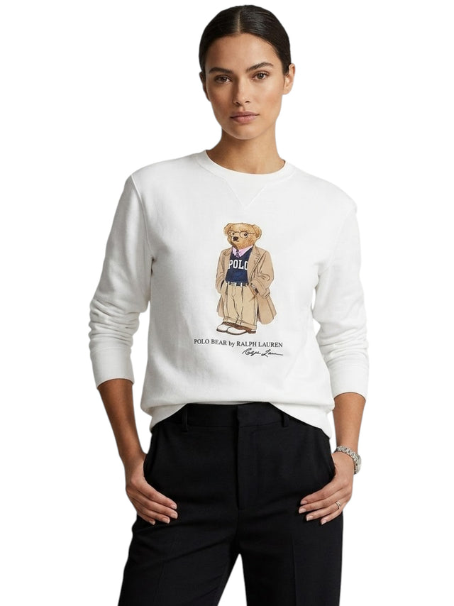 Image for Women's Brand Logo Printed Sweaters,White