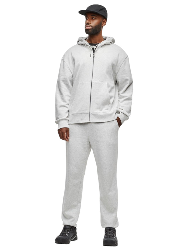 Image for Men's Plain Solid Hoodies,Light Grey
