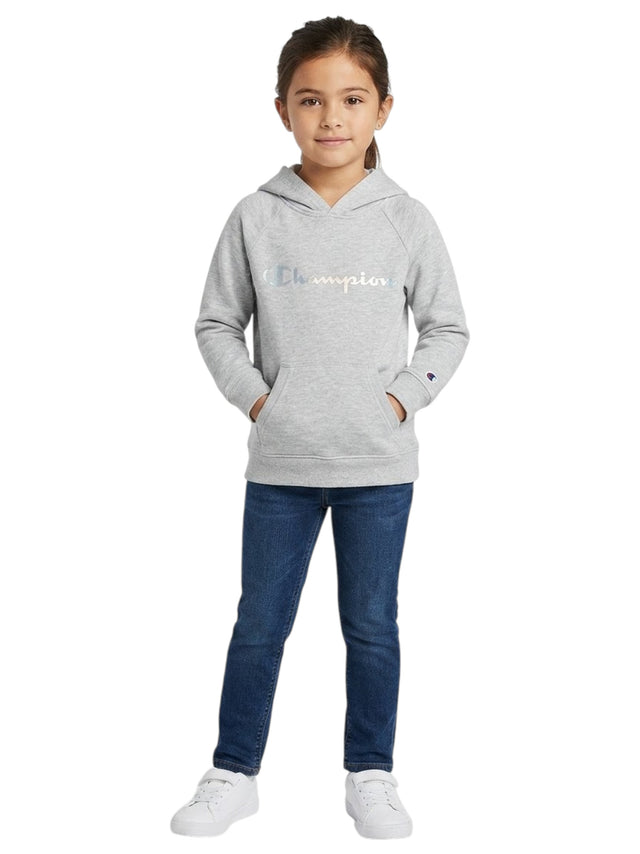Image for Kids Girl's Brand Logo Printed Hoodies,Light Grey