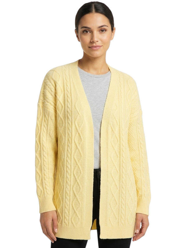 Image for Women's Knitted Cardigan,Yellow