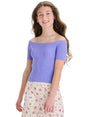 Image for Kids Girl's Ribbed Top,Purple