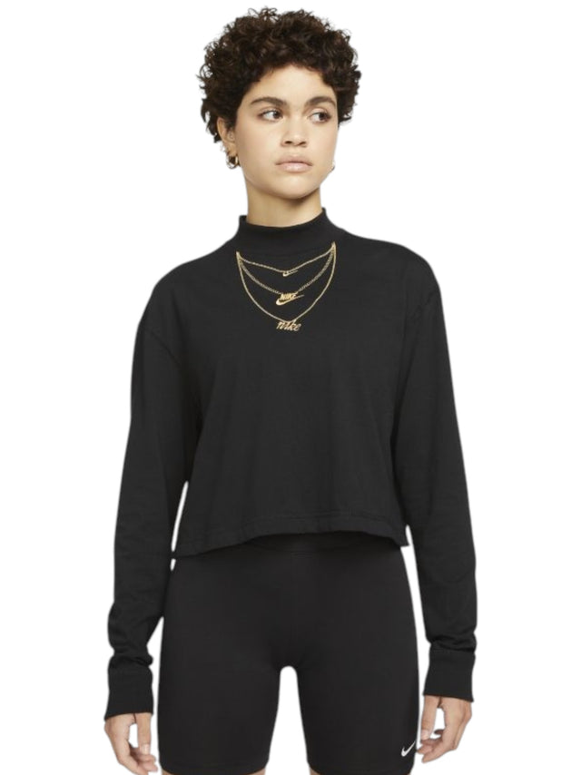 Image for Women's Brand Logo Printed Top,Black