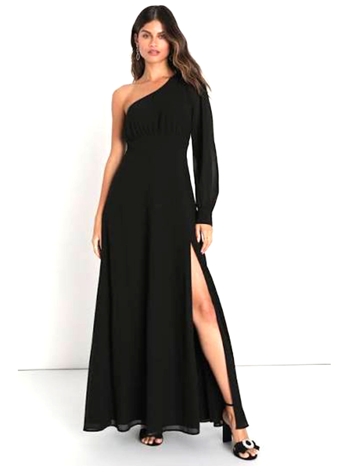 Image for Women's Plain Solid Dress,Black
