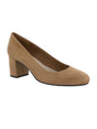 Image for Women's Textured Heeled Shoes,Dark Beige
