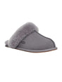 Image for Women's Plain Slippers With Faux Fur,Grey