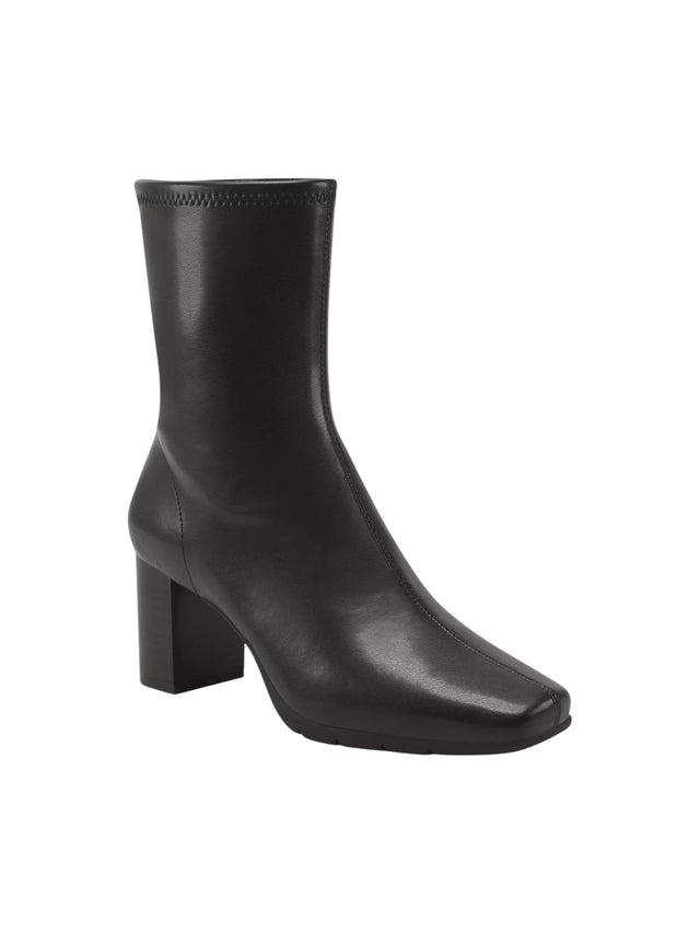 Image for Women's Plain Leather Ankle Boots,Black