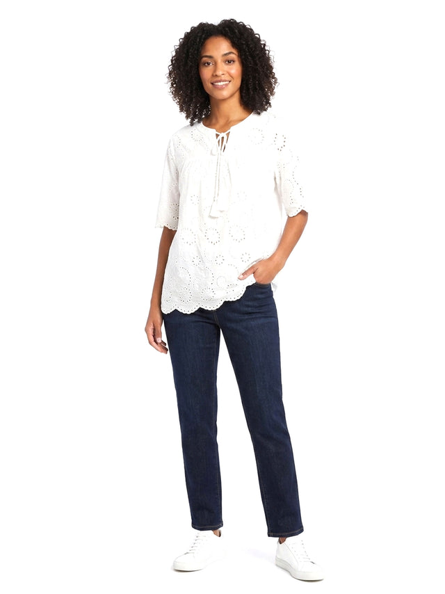 Image for Women's Textured Top,White