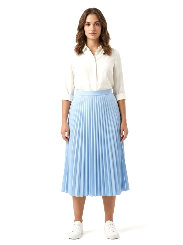 Image for Women's Plain Solid Skirt,Light Blue