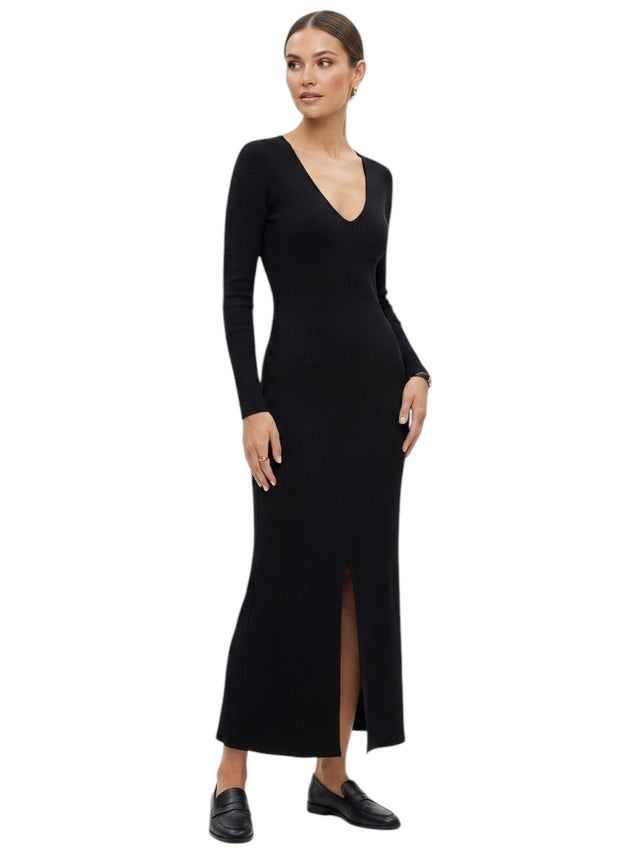 Image for Women's Ribbed Dress,Black