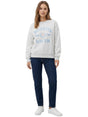 Image for Women's Printed Sweaters,Light Grey