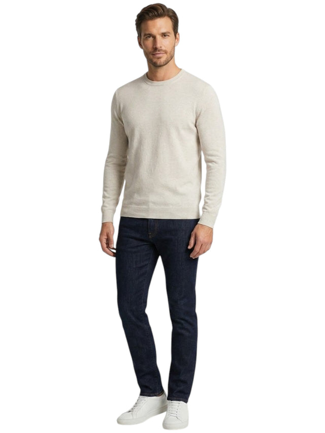Image for Men's Plain Solid Sweaters,Light Grey