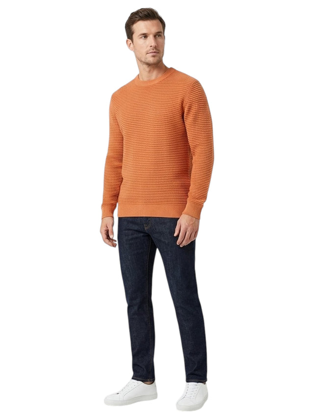 Image for Men's Textured Sweaters,Orange