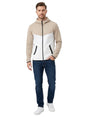 Image for Men's Colorblocked Hoodies,White/Beige