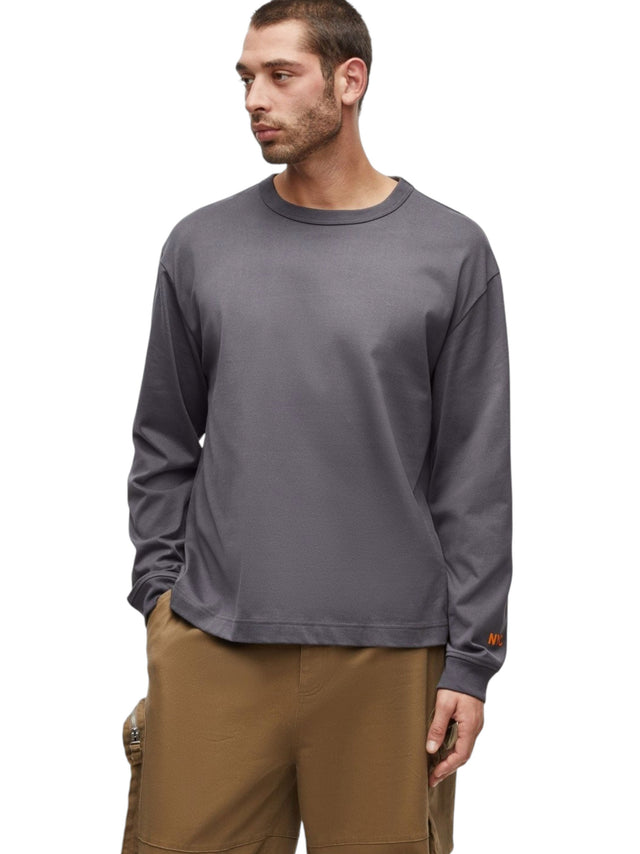 Image for Men's Printed Back Swearters,Dark Grey