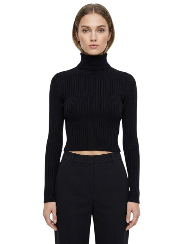 Image for Women's Ribbed Top,Black