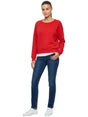 Image for Women's Plain Solid Sweaters,Red