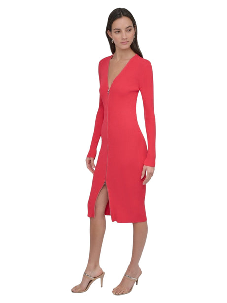 Image for Women's Ribbed Dress,Red