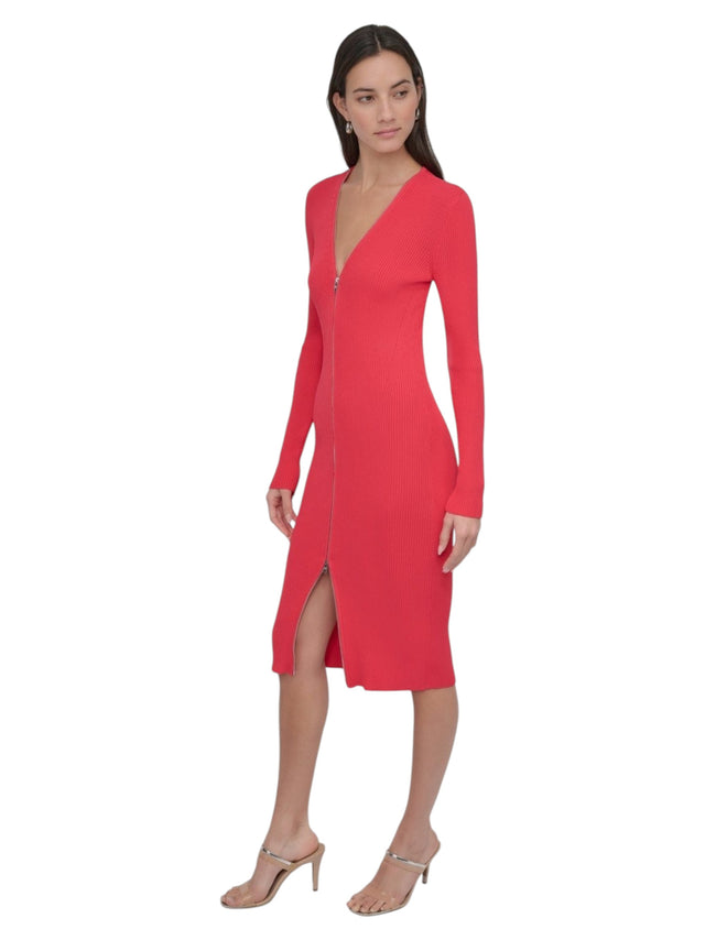 Image for Women's Ribbed Dress,Red