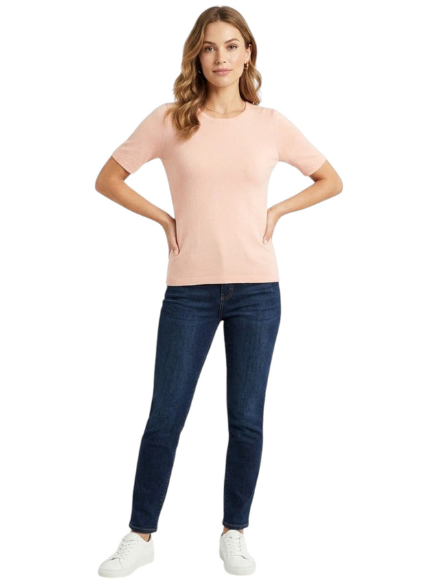 Image for Women's Plain Solid Top,Peach