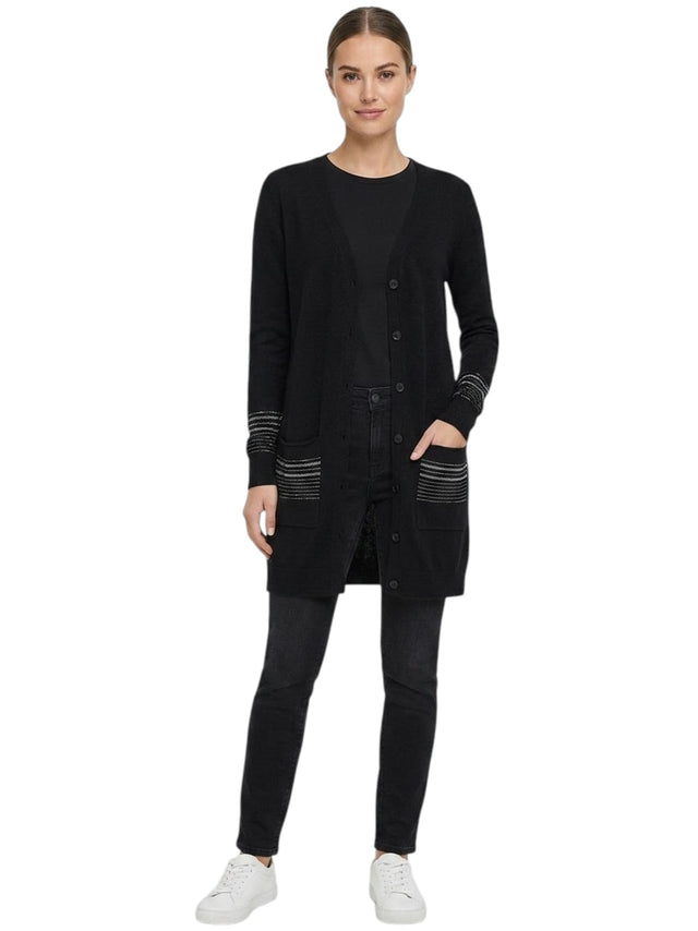 Image for Women's Plain Cardigan,Black