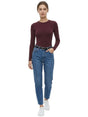 Image for Women's Plain Solid Dodysuit,Burgandy