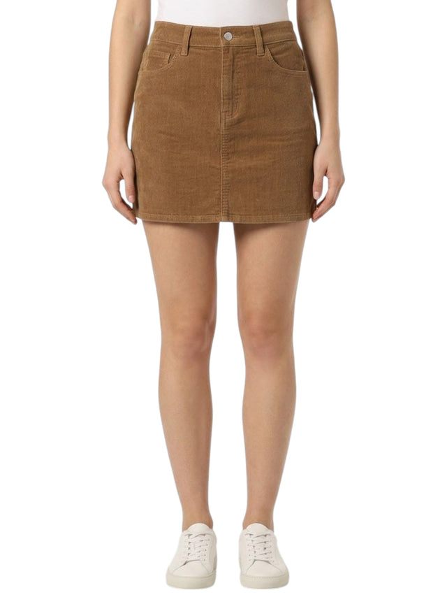 Image for Women's Ribbed Skirt,Light Brown