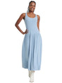 Image for Women's Ribbed Dress,Dusty Blue