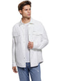Image for Men's Textured Shirt Jackets,White