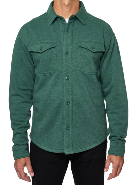 Image for Men's Plain Shirt jackets,Dusty Green