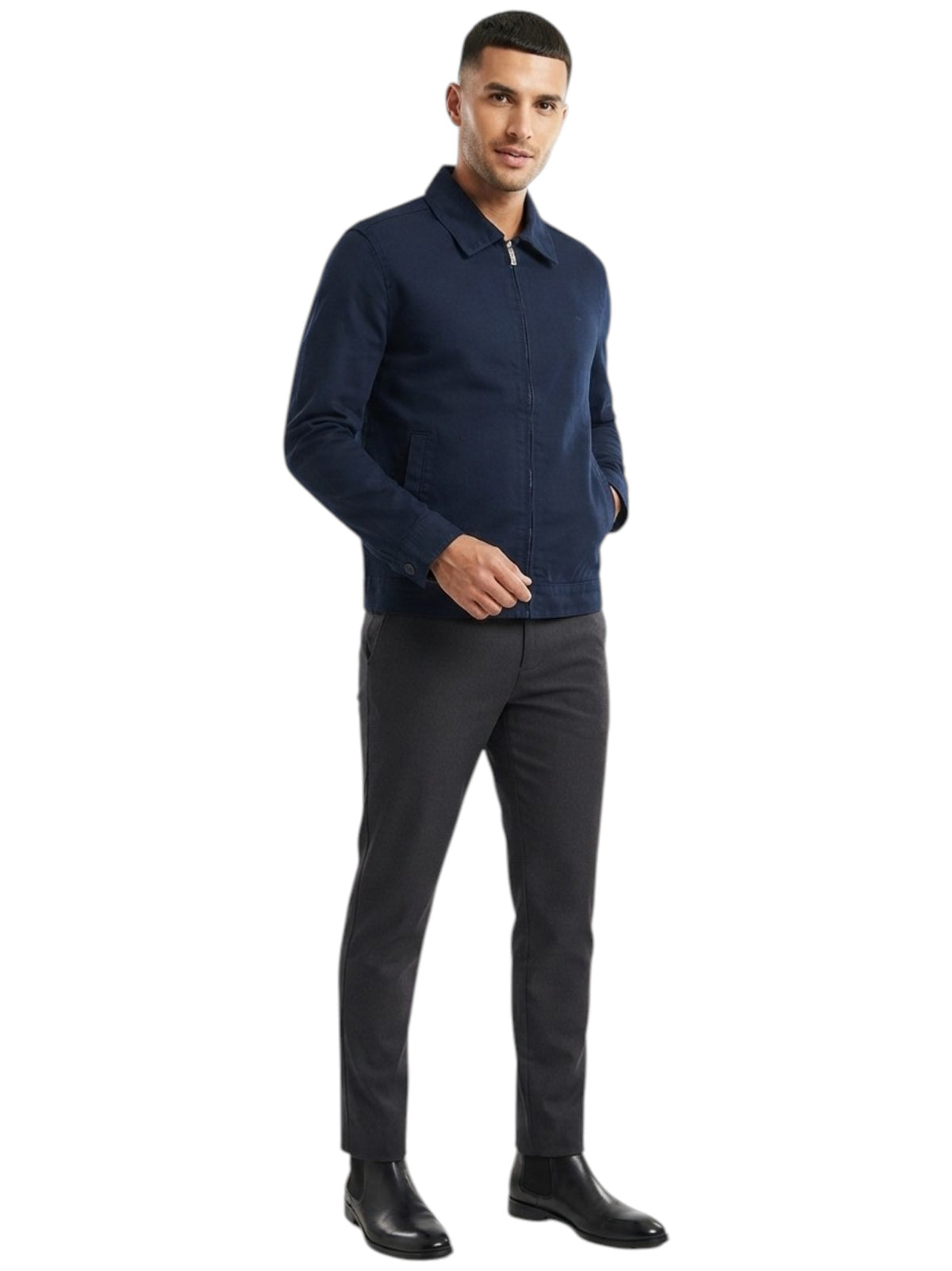 Image for Men's Plain Jeans Jackets,Navy
