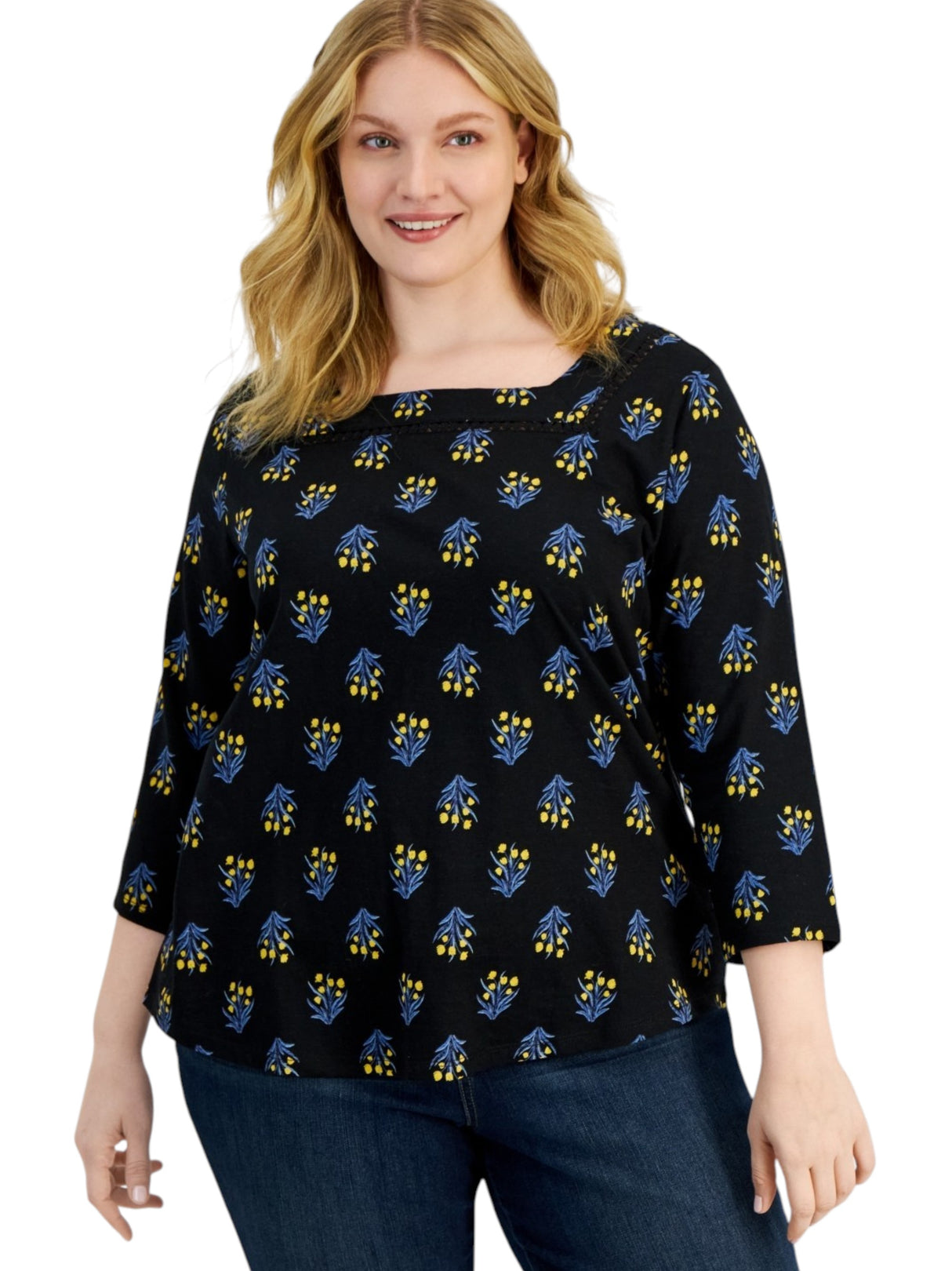 Image for Women's Floral Print,Black