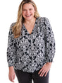 Image for Women's Printed Top,Black