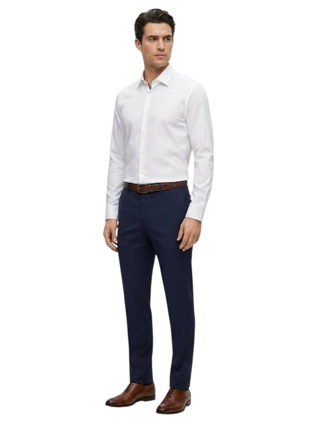 Image for Men's Plain Solid Dress Shirt,White