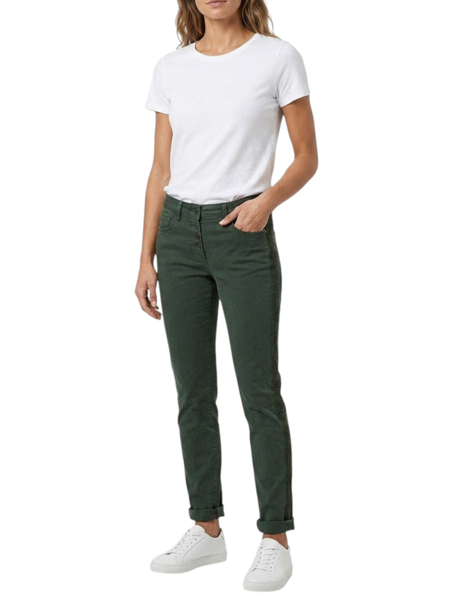 Image for Women's Plain Solid Jeans,Olive