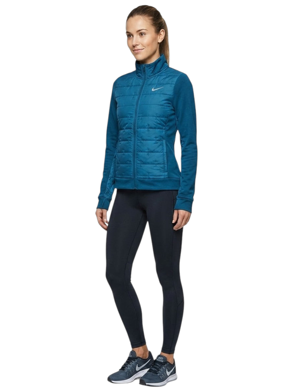 Image for Women's Plain Quilted Jacket,Dark Turquoise