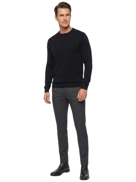 Image for Men'sTextured Knit Sweater,Black