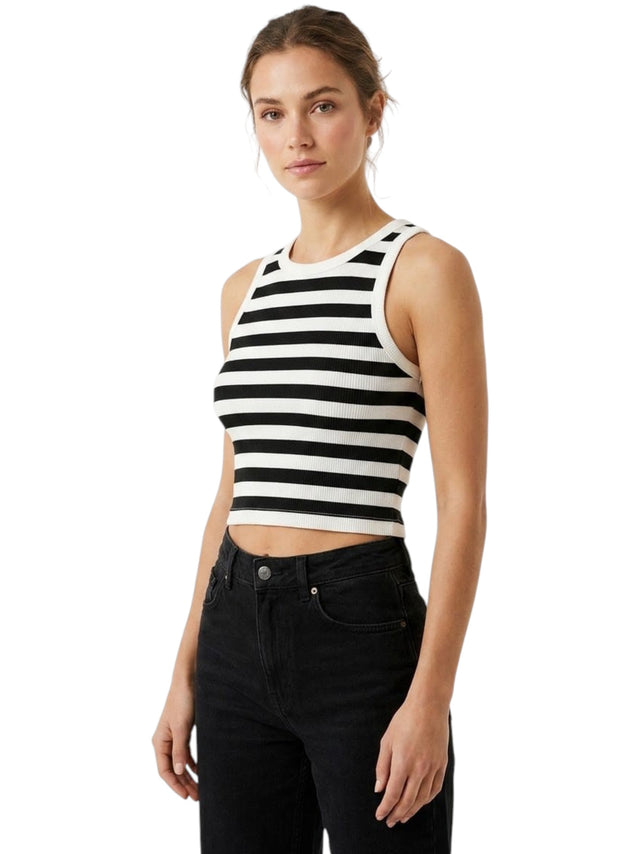 Image for Women's Striped Top,White/Black