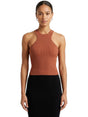 Image for Women's Ribbed Knit Top,Brick
