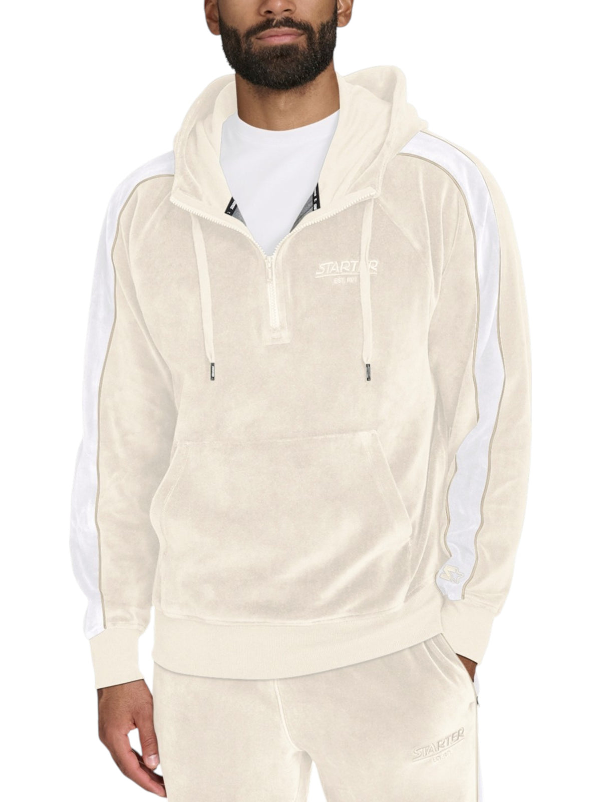 Image for Men's Mohair Hoodies,Beige