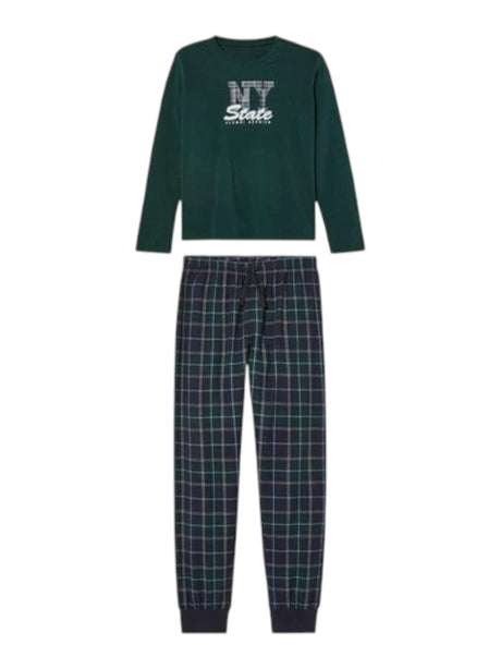 Image for Kids Boy's Printed Sleepwear Set 2 Pieces,Olive