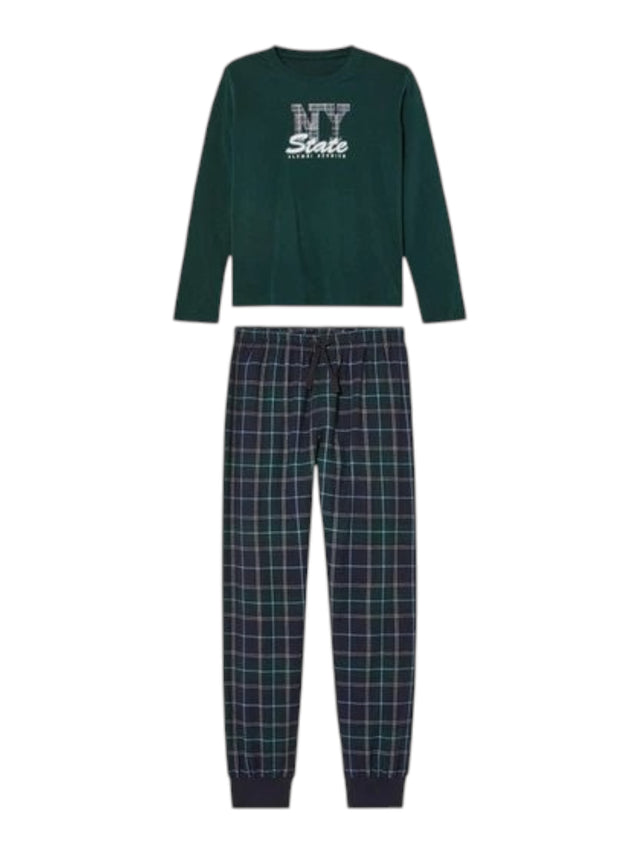 Image for Kids Boy's Printed Sleepwear Set 2 Pieces,Olive