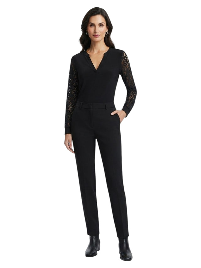 Image for Women's Plain Lace Top,Black
