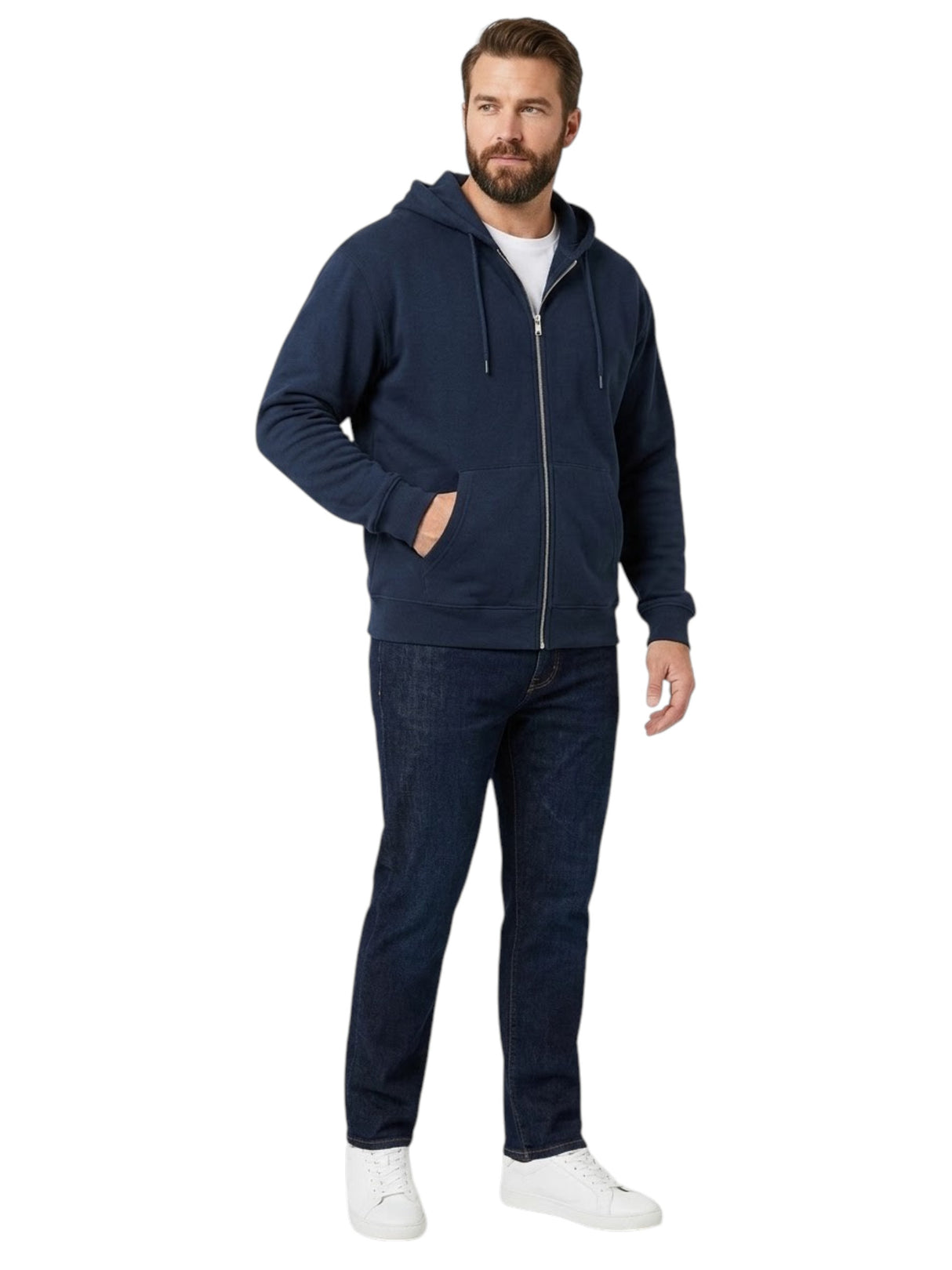 Image for Men's Plain Hoodies,Navy
