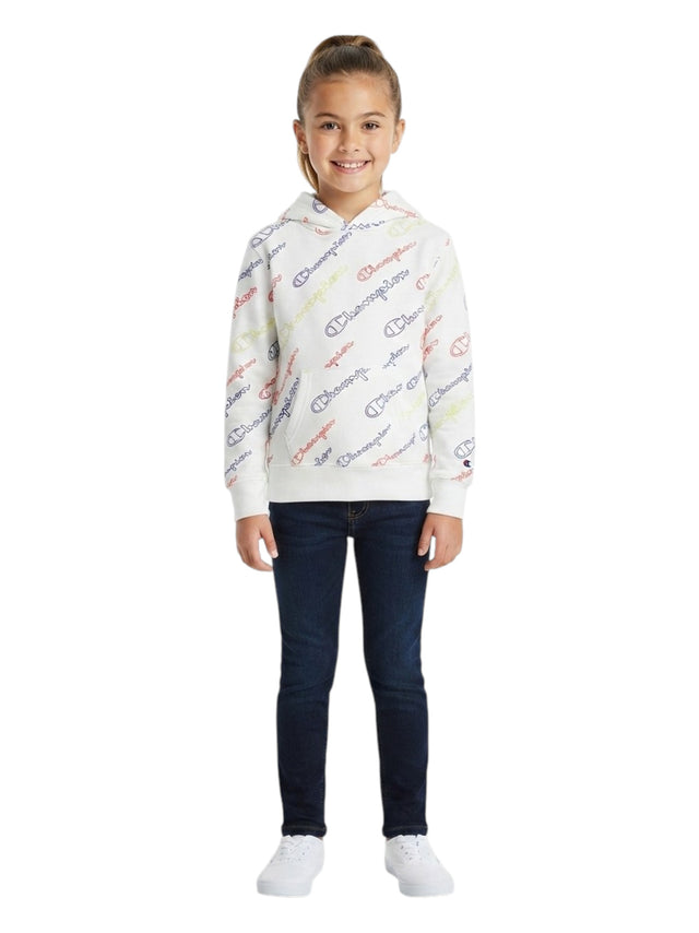 Image for Kids Girl's Brand Logo Printed Hoodies,White